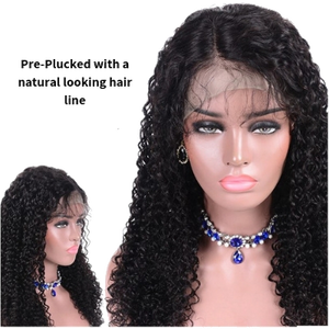 Classic Collection- Brazilian Natural Deep Wave 13x4 Lace Front Wig
